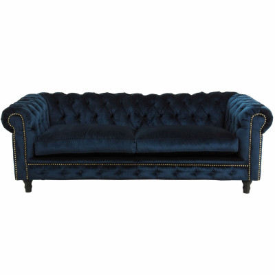 Design Skóra Sofa Kanapa - Chesterfield Podkładka trzyosobowa 220cm