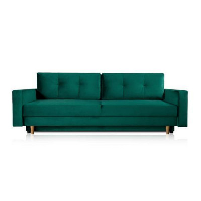 Funkcjonalna I mega wygodna 3-miejscowa rozkładana sofa w luksusowej zieleni