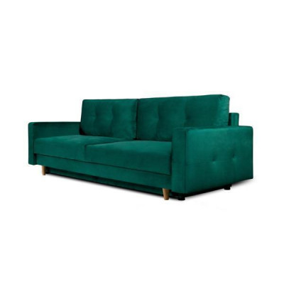 Funkcjonalna I mega wygodna 3-miejscowa rozkładana sofa w luksusowej zieleni