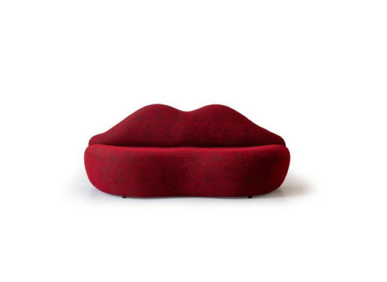 Lips 3 miejsce siedzące Designerska Sofa Kanapa Podkładka Sofy Kanapy Włókienniczy Czerwony