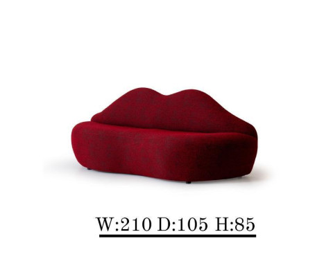 Lips 3 miejsce siedzące Designerska Sofa Kanapa Podkładka Sofy Kanapy Włókienniczy Czerwony