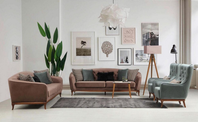 Ustawić zestaw sofowy Luksusowa Sofa 4+1 Siedziba Grupa Living Room Material Design Meble