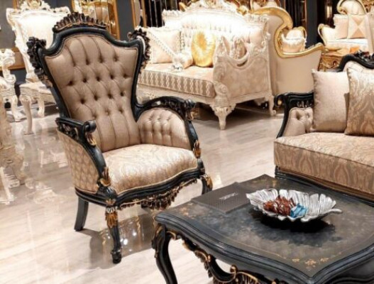 Luxury Fotel EarsFotel Design Podkładka Sofa Kanapa Chesterfield Włókienniczy 1 miejsce siedzące