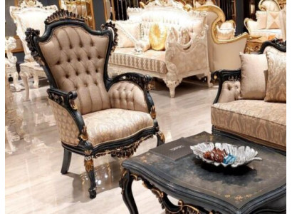 Luxury Fotel EarsFotel Design Podkładka Sofa Kanapa Chesterfield Włókienniczy 1 miejsce siedzące