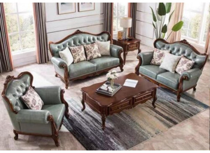 Zestaw sofowy 3+2+1 Siedziba Chesterfield Meble Salon Włókienniczy Sofa
