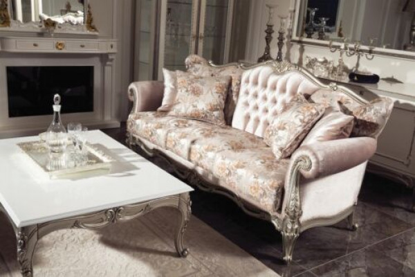 Różowe Kanapy Podkładka Sofa Sofy 3 Siedziba trzyosobowa sofa materiałowa Barokowy Rokoko