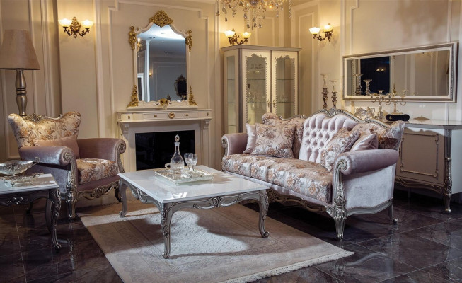 Różowe Kanapy Podkładka Sofa Sofy 3 Siedziba trzyosobowa sofa materiałowa Barokowy Rokoko