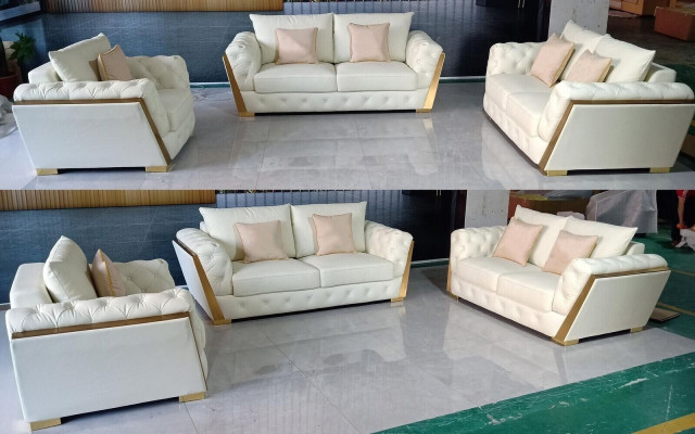 Sofa Kanapa Ustawić Meble 3 szt. Zestaw kanap i mebli wypoczynkowych
