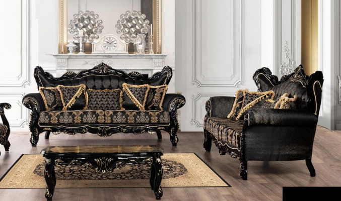 Zestaw sofowy 3+3 miejsce do siedzenia Sofa Fotel Sofy Luksusowy Zestaw Ustawić Materiał Poliester Nowy