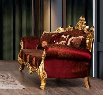 Zestaw sofowy 3+3 miejsce do siedzenia Luksusowy Zestaw Trzyosobowy Ustawić Sofy Materiał Baroque Grupa