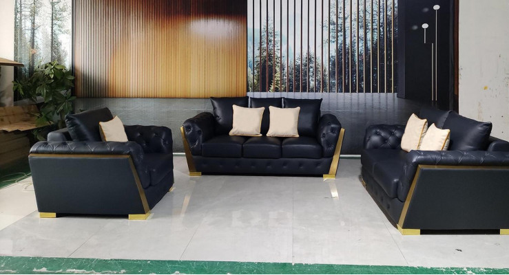 Chesterfield 3+2+1 Zestaw sofowy Kanapa Meble Sofa Kanapy Zestaw 3szt