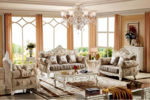 Sofa 2 miejsce do siedzenia Beżowa Luksusowa Podkładka Materiał Living Room Classic Couch