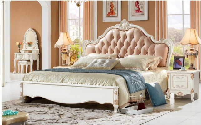 Royal Chesterfield Łóżko Sypialnia Meble łóżka 180x200 Skóra
