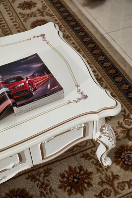 stolik kawowy Biały stoły Salon Eleganckie Meble o Klasycznym Designie