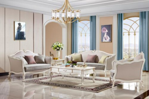 Stolik Biały Classic Drewno Design Meble do Salonu Konsole stoły