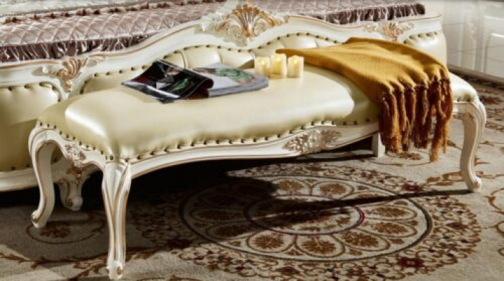Ławka podnóżkowa Sypialnia Ławki tapicerowana Kanapa Meble Baroque