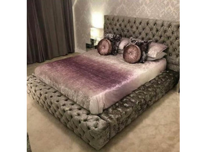 Chesterfield Podwójne łóżko Meble 180x200 Podkładka włókiennicza łóżka Luxury Design Rama