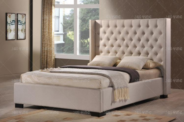 Chesterfield Sleep Pokój dwuosobowy projekt Skóra luksusowy hotel Łóżko