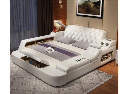 Designerskie wielofunkcyjne łóżko XXL Duże łóżko Skóra Hotelowa Podkładka 150x200cm