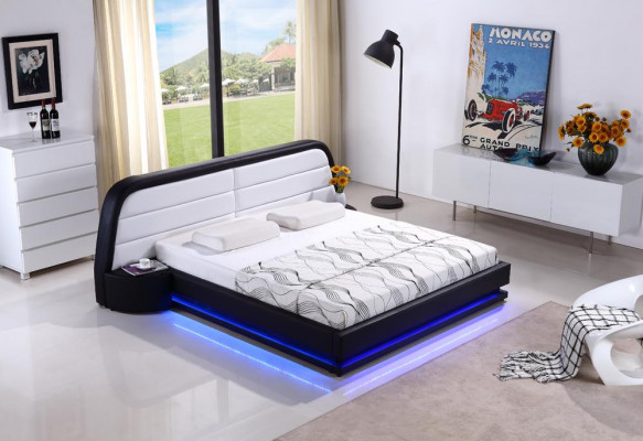 łóżko Włókienniczy Skóra Hotel Luxury Podkładka Design Drewno Designer Łóżko