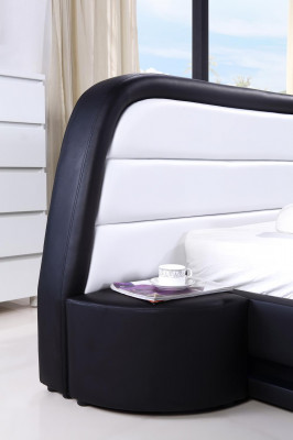 łóżko Włókienniczy Skóra Hotel Luxury Podkładka Design Drewno Designer Łóżko