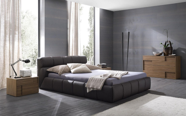 łóżko Sleep Pokój Skóra 180x200cm Nowe Łóżko Podkładka Design Luxury