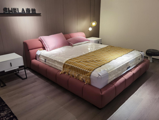 łóżko Sleep Pokój Skóra 180x200cm Nowe Łóżko Podkładka Design Luxury