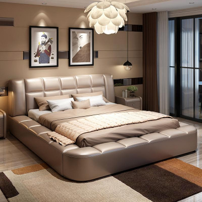 Luxur Łóżko tapicerowane design bed Włókienniczy łóżka Podwójne łóżko Łóżko małżeńskie design