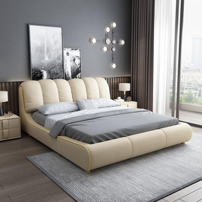 Design Drewno Nowoczesne Łóżko 180x200 Sypialnia Małżeństwo Luksusowe łóżko hotelowe