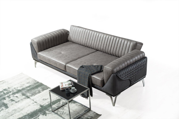Sofa Ustawić 3+1 miejsce do siedzenia Pokój dzienny Ustawić Sofa Fotel Sofa Nowa Szara
