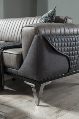 Sofa Ustawić 3+1 miejsce do siedzenia Pokój dzienny Ustawić Sofa Fotel Sofa Nowa Szara