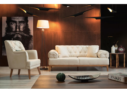 Zestaw sofowy Ustawić Sofy Sofa Fotel trzyosobowa 3+1 miejsce do siedzenia beżowe