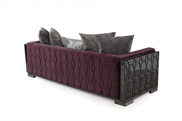 Nowoczesna kanapa Sofy Design Sofa Trzyosobowa Siedziba Burgundowa Sofa 3 miejsce do siedzenia