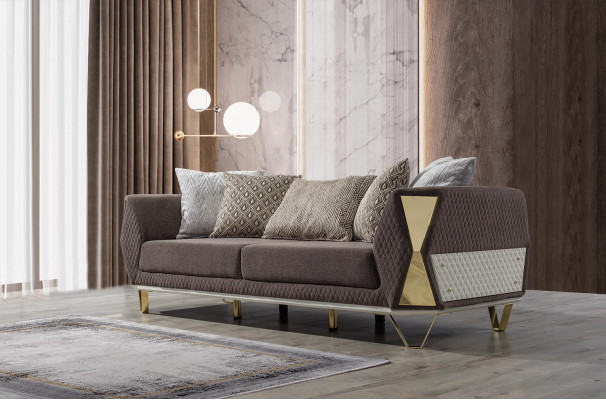 Sofa trzyosobowa 3 Siedziba sofy salon kanapa materiałowa kanapy Meble szare