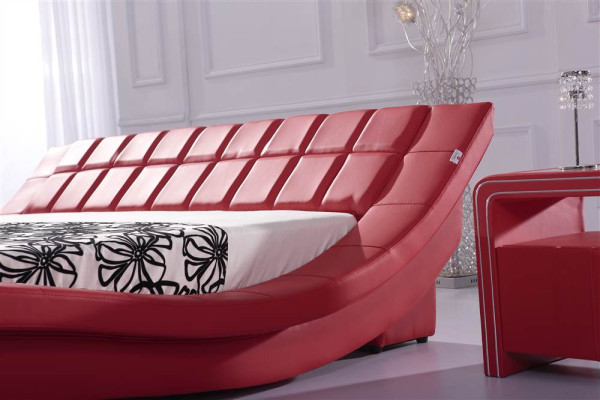 Double Marriage Łóżko XXL Skóra Rama Nowe Podwójne łóżko Designer Podkładka