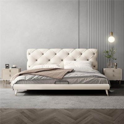 łóżko 180x200cm Sleep Pokój Włókienniczy Materiał Łóżko Chesterfield Design Luxury