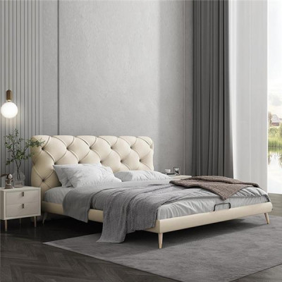 łóżko 180x200cm Sleep Pokój Włókienniczy Materiał Łóżko Chesterfield Design Luxury