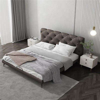 łóżko 180x200cm Sleep Pokój Włókienniczy Materiał Łóżko Chesterfield Design Luxury