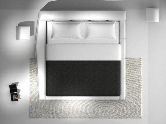Nowoczesny hotelowy stelaż do spania Pokój luksusowy Skóra design Łóżko podwójne