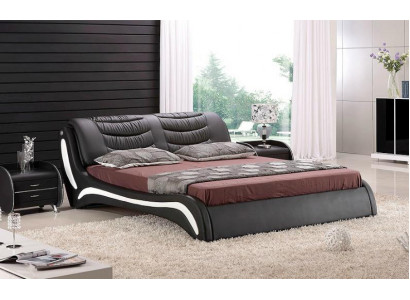 Designerskie łóżko Sypialnia łóżka Skóra Hotel Luxury Podkładka włoska