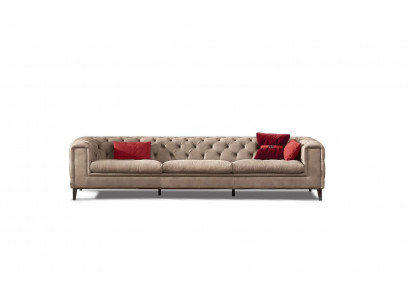Sofa 4 miejsce do siedzenia Sofy Skórzane Luksusowa Designerska Kanapa Nowa Sofa Luksusowa Chesterfield Nowość