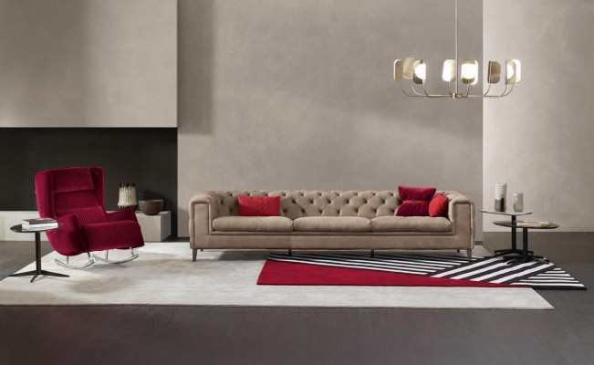 Sofa 4 miejsce do siedzenia Sofy Skórzane Luksusowa Designerska Kanapa Nowa Sofa Luksusowa Chesterfield Nowość