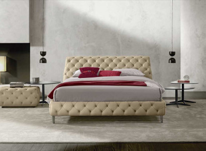 Łóżko Chesterfield Luksusowe łóżko Drewniana rama łóżka Meble Design Nowoczesne ramy łóżek