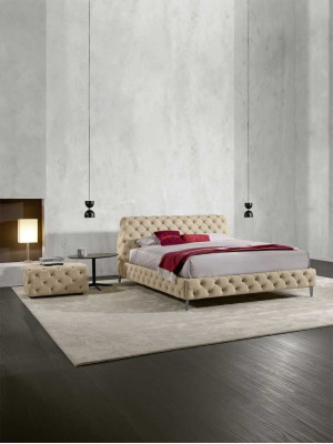 Łóżko Chesterfield Luksusowe łóżko Drewniana rama łóżka Meble Design Nowoczesne ramy łóżek