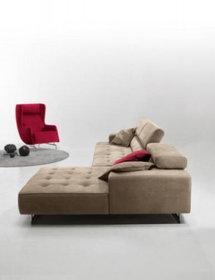 Narożnikowa kanapa Skóra Nowoczesne luksusowe sofy Sofa w kształcie litery L Narożnik Żywy krajobraz Szary Nowość