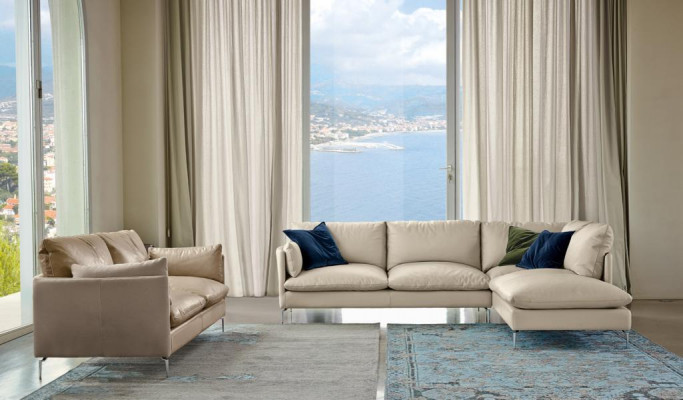 Narożnikowa kanapa L form Skóra luksusowa designerska sofa Podkładka kanapa kanapy Meble nowe