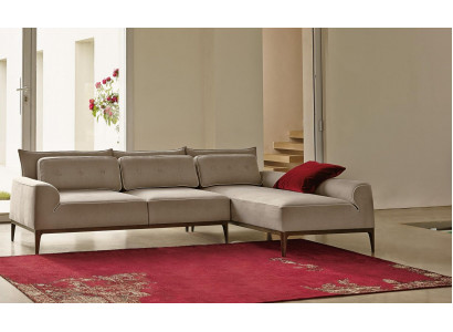 Narożnikowa kanapa L Shape Couch Luxury Meble Sofa Szara Design Meble do salonu Włoskie