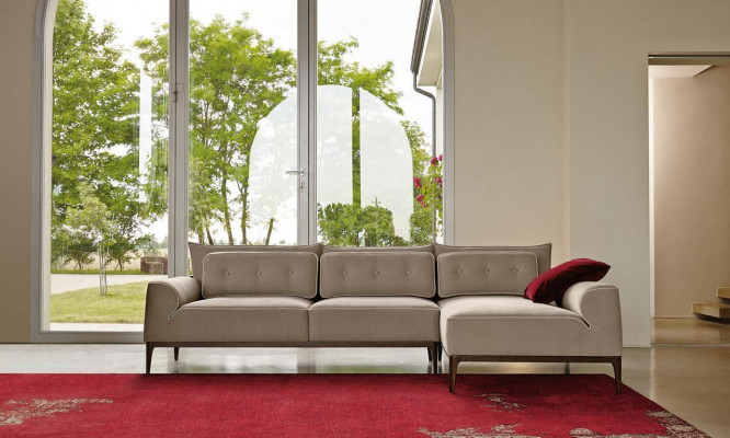 Narożnikowa kanapa L Shape Couch Luxury Meble Sofa Szara Design Meble do salonu Włoskie