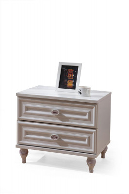 Design Stolik nocny Boczne Konsole Stołowe Biały stoły Meble Drewno Nowe