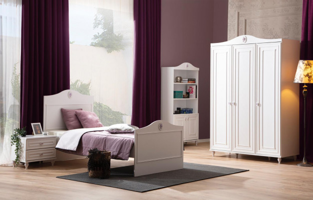 Design Stolik nocny Boczne Konsole Stołowe Biały stoły Meble Drewno Nowe